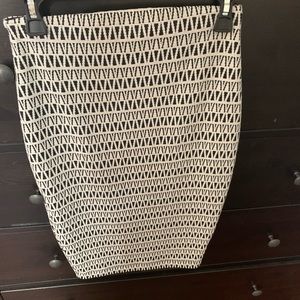 NWT EXPRESS black and white midi skirt